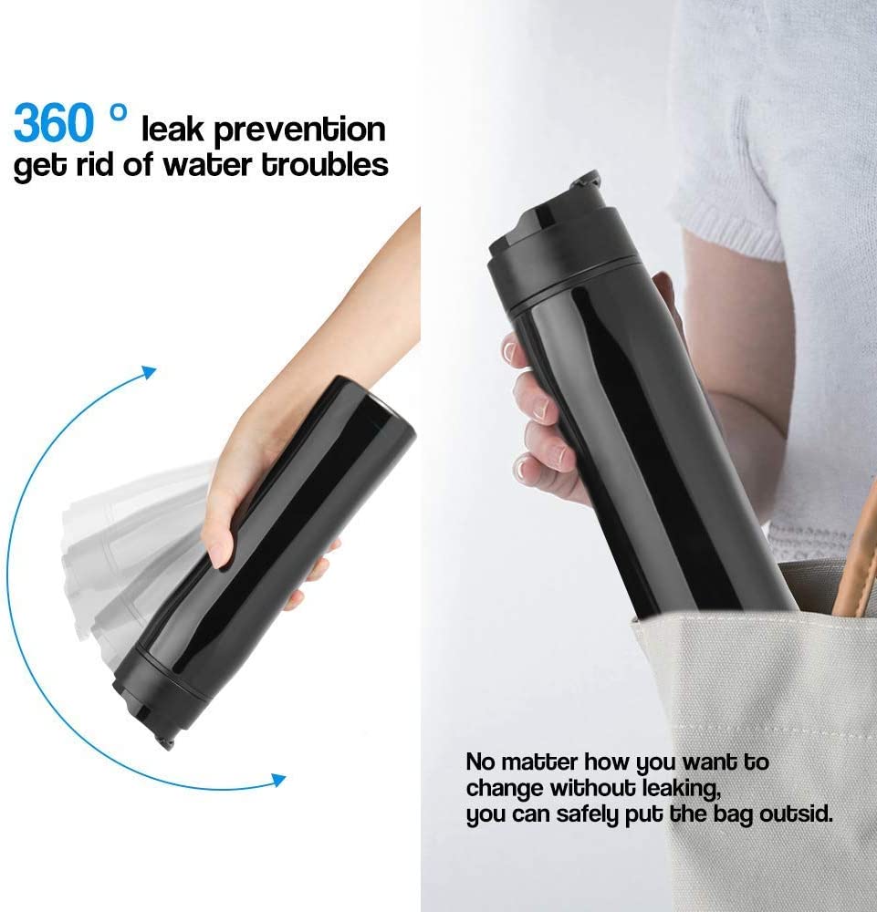 Crop 300ml Portable Travel Coffee French Press Black