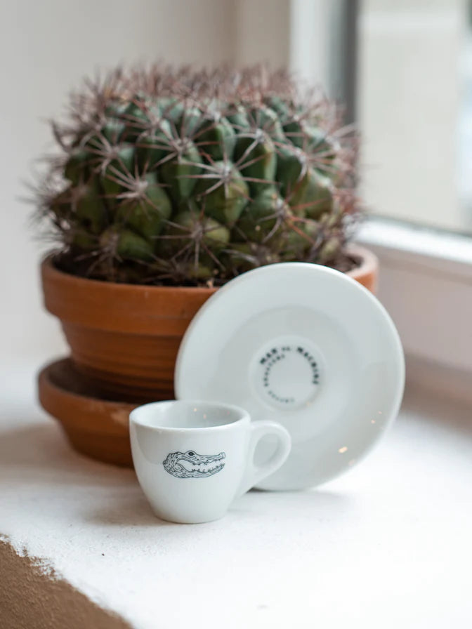 Man vs Machine 89ml Espresso Coffee Cup White