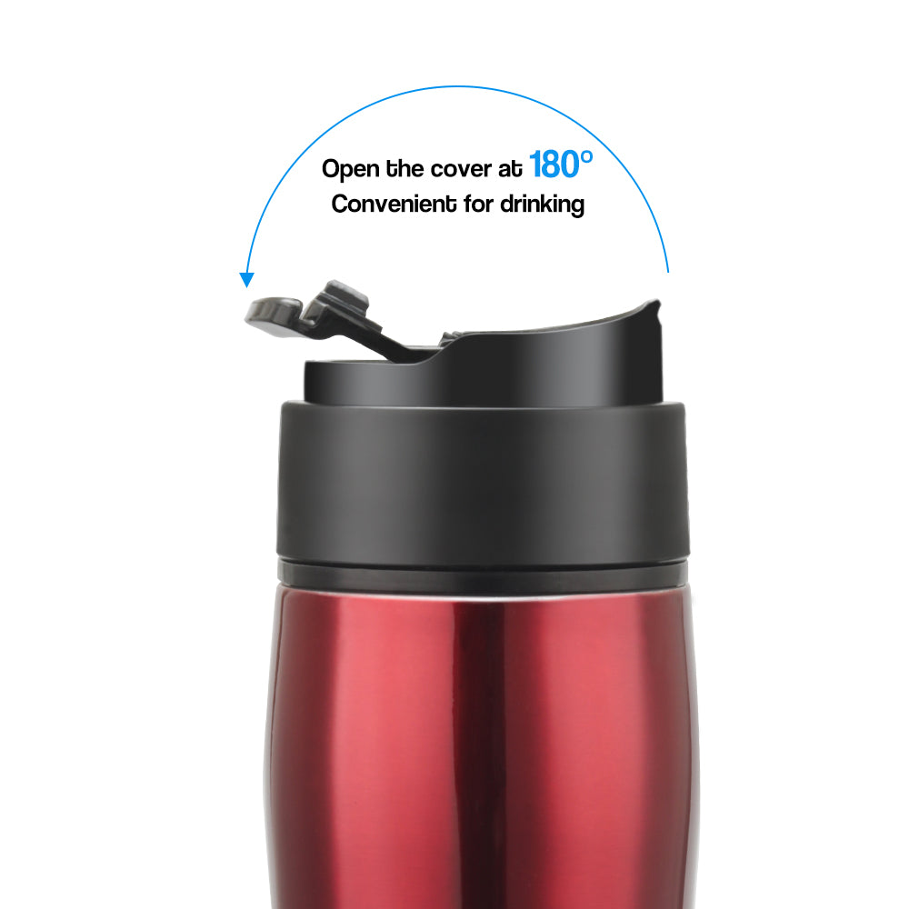Crop 350ml Portable Travel Coffee French Press Red