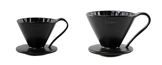 Cafec 01 / 02 Arita Ware Flower Dripper (Mat-Black)