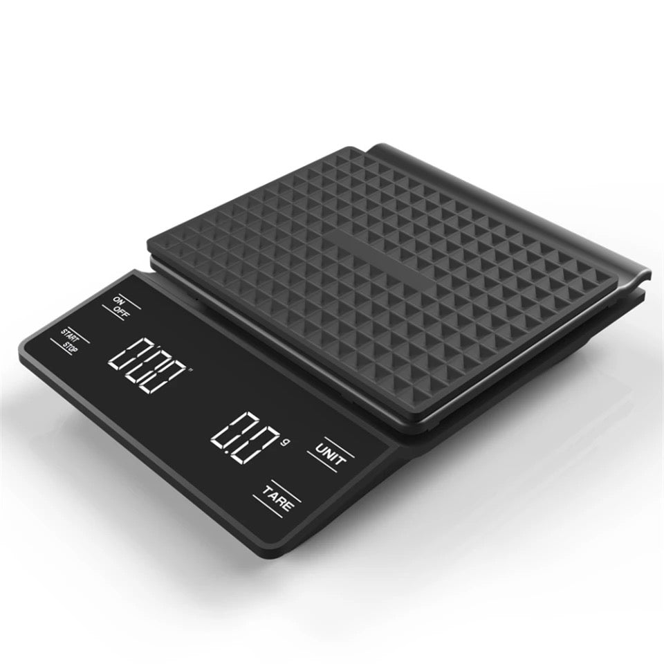 Crop Electronic Coffee Scale with Timer 3kg/0.1g, High Accuracy Digital
