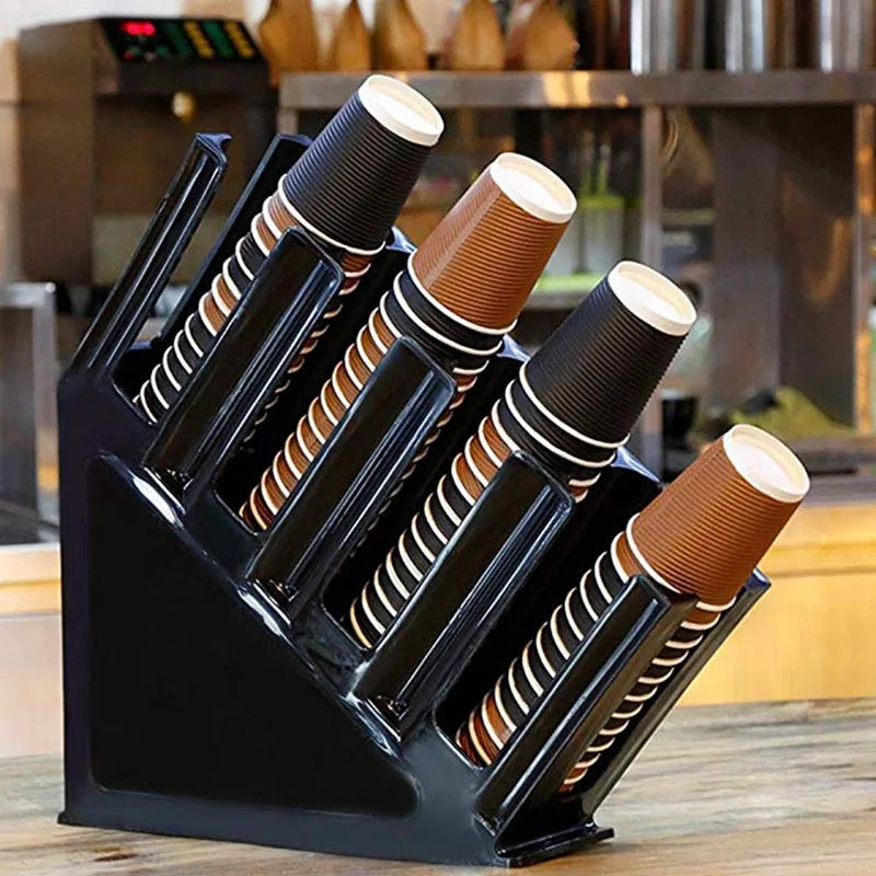 Crop Coffee Cup Rack – floor type, black, L30.6 × W20 × H40.2cm