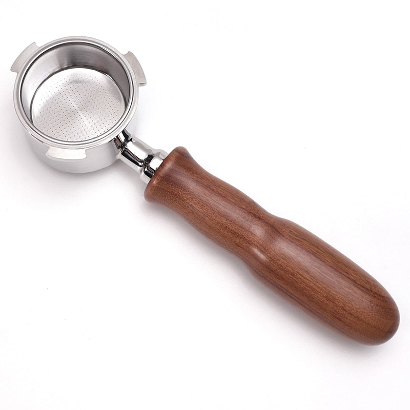 Crop 54mm LM Style Portafilter Bottomless Professional Wood Handle Accessories For Breville