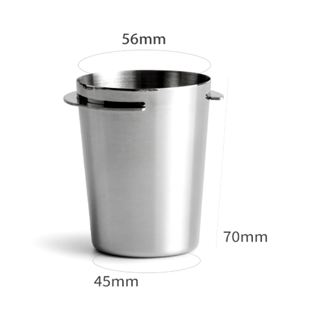 Crop 58mm / 53+51mm Coffee Dosing Cup Stainless Steel Powder Feeder Part for portafilter