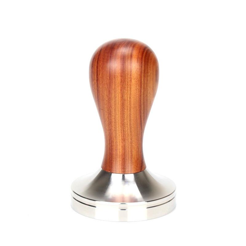 Crop 58mm Ripple Type Wooden handle Coffee Tamper