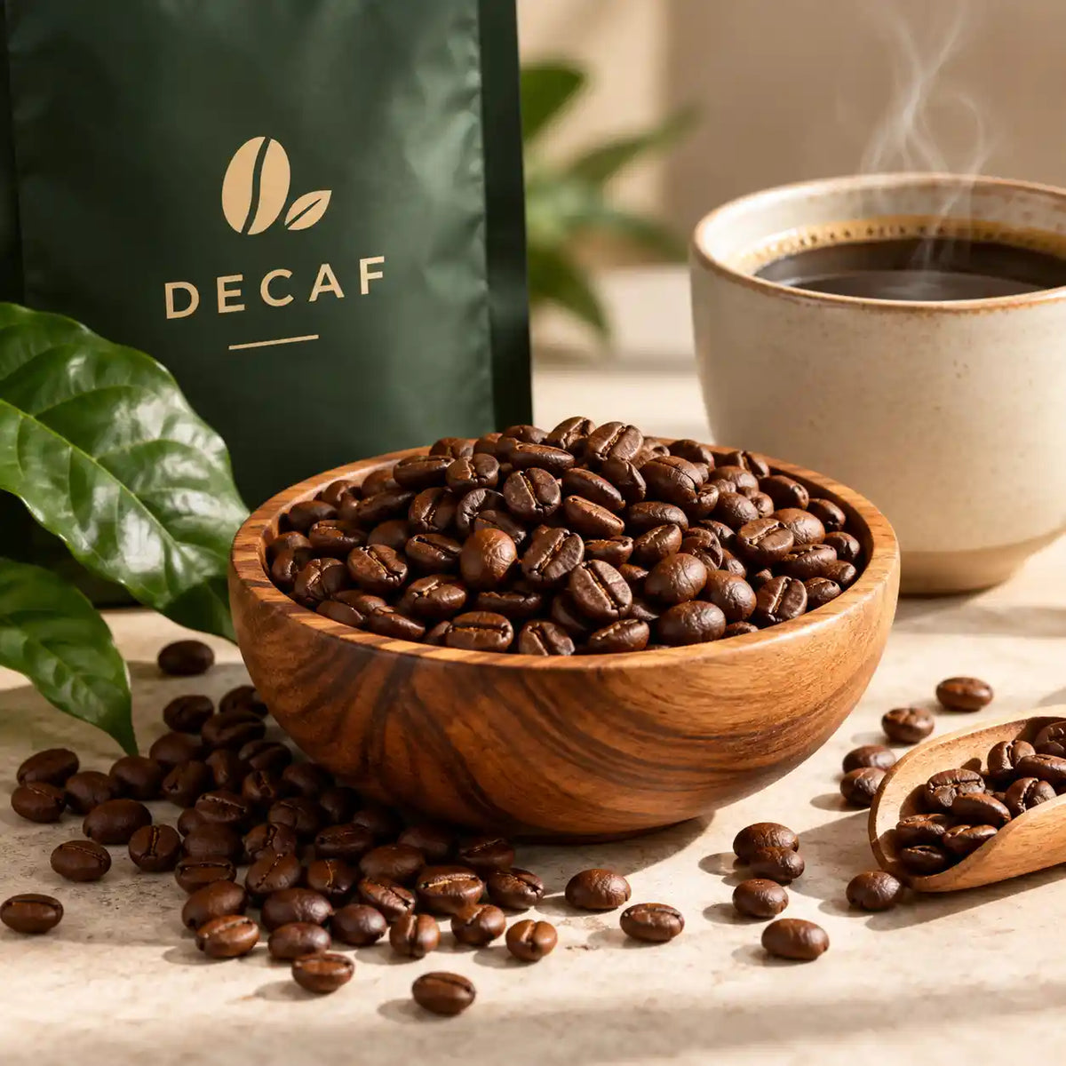 Specialty decaf coffee beans freshly roasted for coffee lovers in UAE
