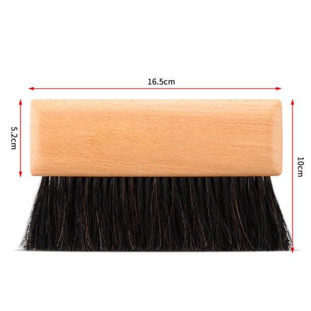 Crop Coffee Bar Cleaning Brush Horsehair With Wooden Hand