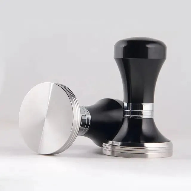 Crop 58mm Stainless Steel Coffee Tamper Black Edition