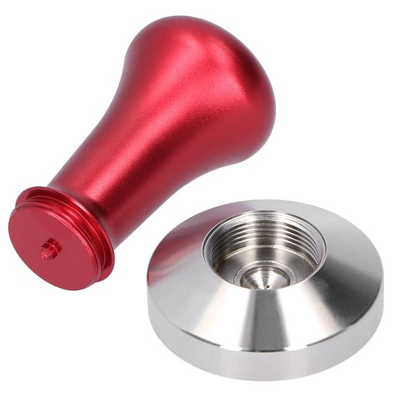 Crop 58mm Stainless Steel Coffee Tamper Red