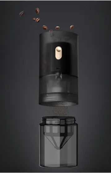 Timemore 123 Go Titanium electric grinder 60g 3 in 1 with glass jar dripper and carry bag black