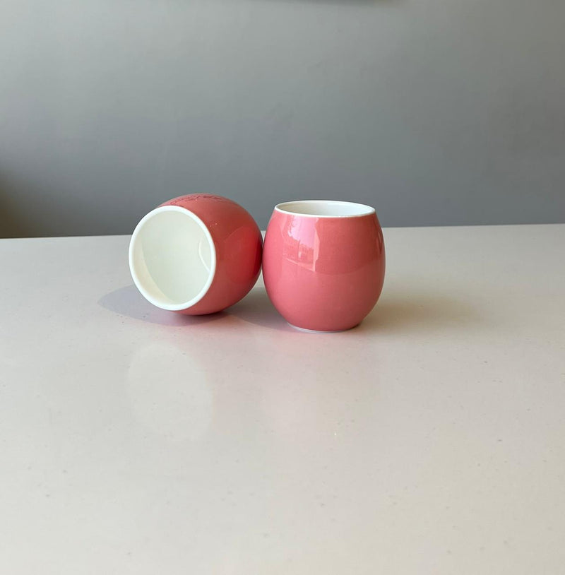 Crop 160ml Pink Color Ceramic Coffee Cup