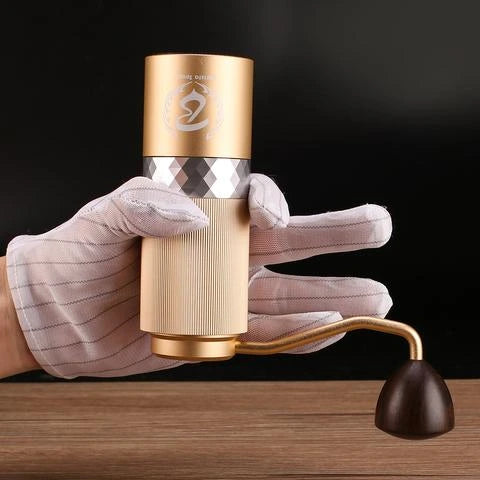 Barista Space Premium Coffee Hand Grinder with adjustable burr grinder for manual coffee brewing