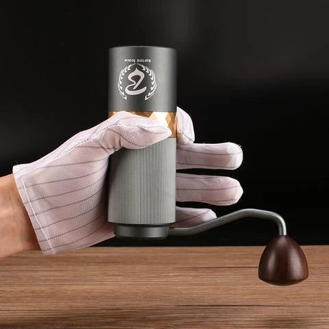 Barista Space Premium Coffee Hand Grinder with adjustable burr grinder for manual coffee brewing