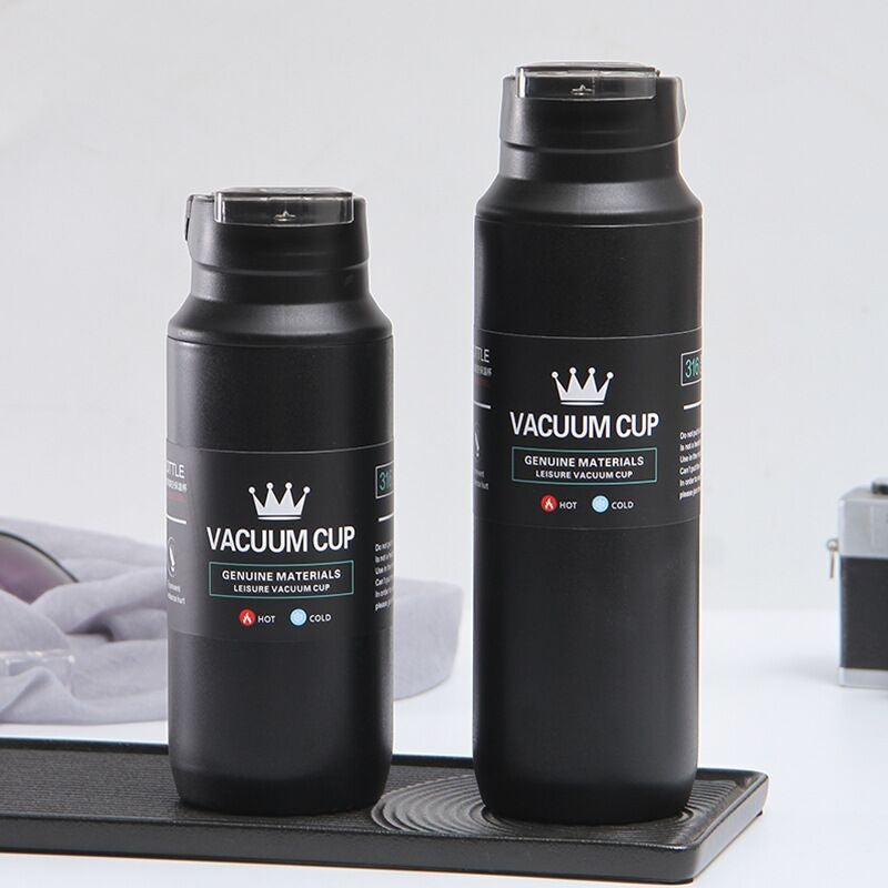 Crop 480ml Double Wall Vacuum Coffee Mug Black