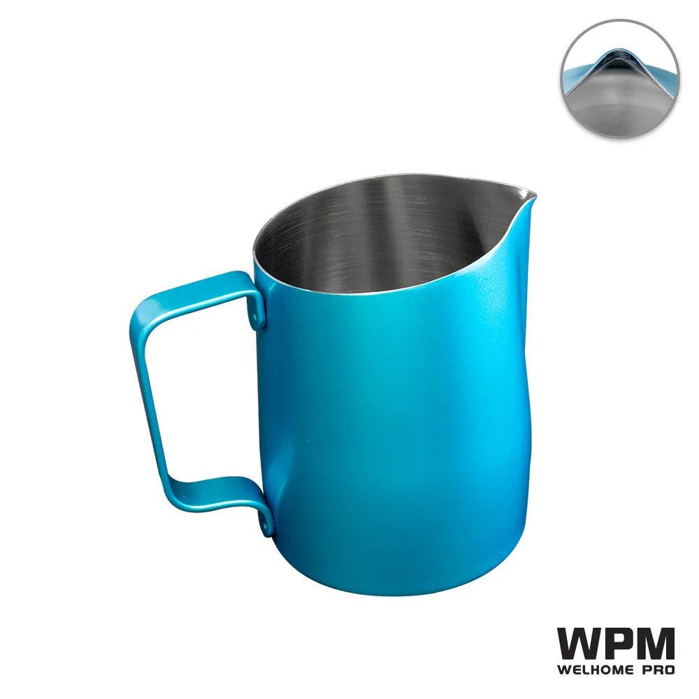 WPM 500ml Turquoise milk pitcher long sharp spout stainless steel latte art barista tool