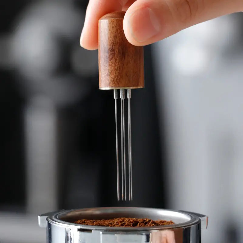 Crop Wooden Type Coffee Needle with Wood Stand