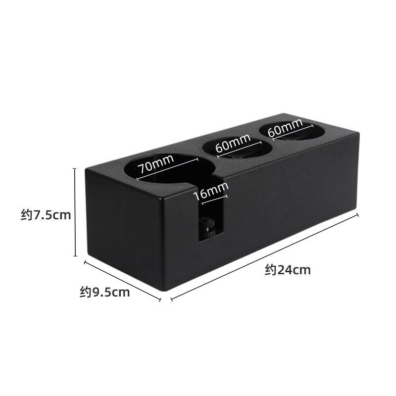 Crop Tamping Station White top view – portafilter holder, ABS plastic, Crop Cafe