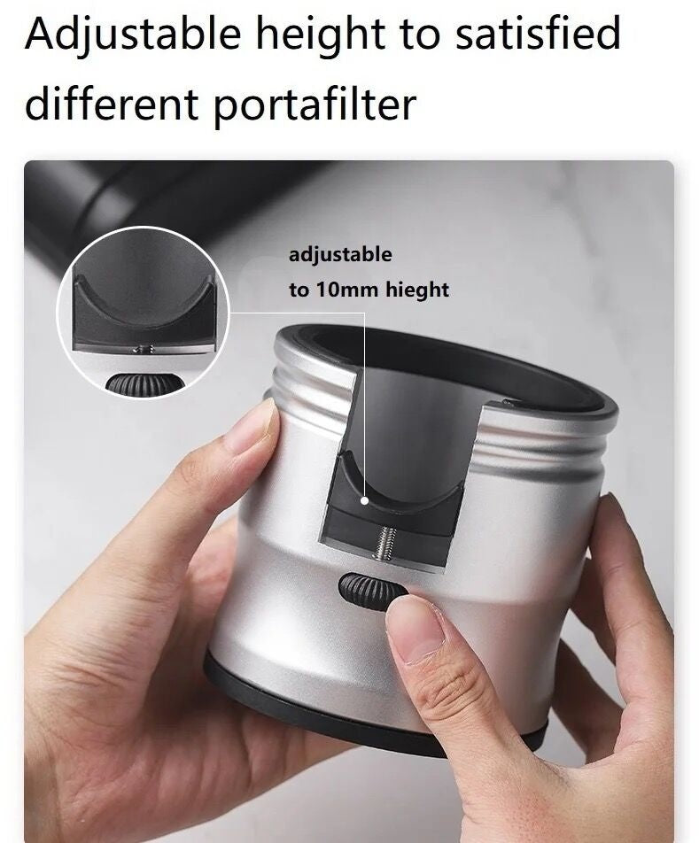 Crop Aluminum Coffee Portafilter Holder Silver