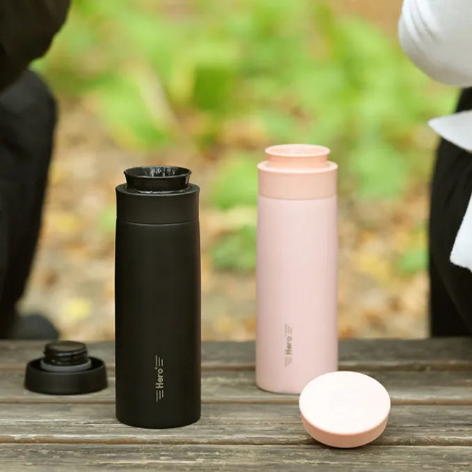 ZeroHero Qingke 316ml Travel Coffee Mug Pink stainless steel portable