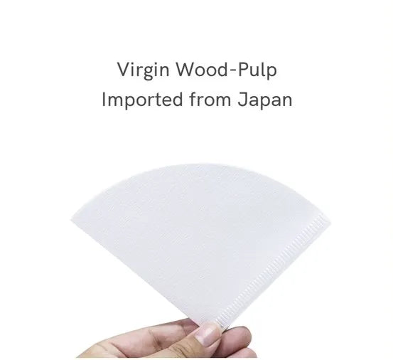 Timemore V shape paper filter size 02 natural wooden fiber 100 sheets pack