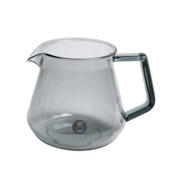 Timemore Coffee Server Transparent Black high borosilicate glass V shaped spout heat resistant handle 360ml 600ml