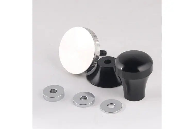 Crop 58mm Stainless Steel Coffee Tamper Black Edition