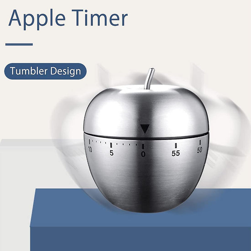Crop Stainless Steel Mechanical Apple Timer
