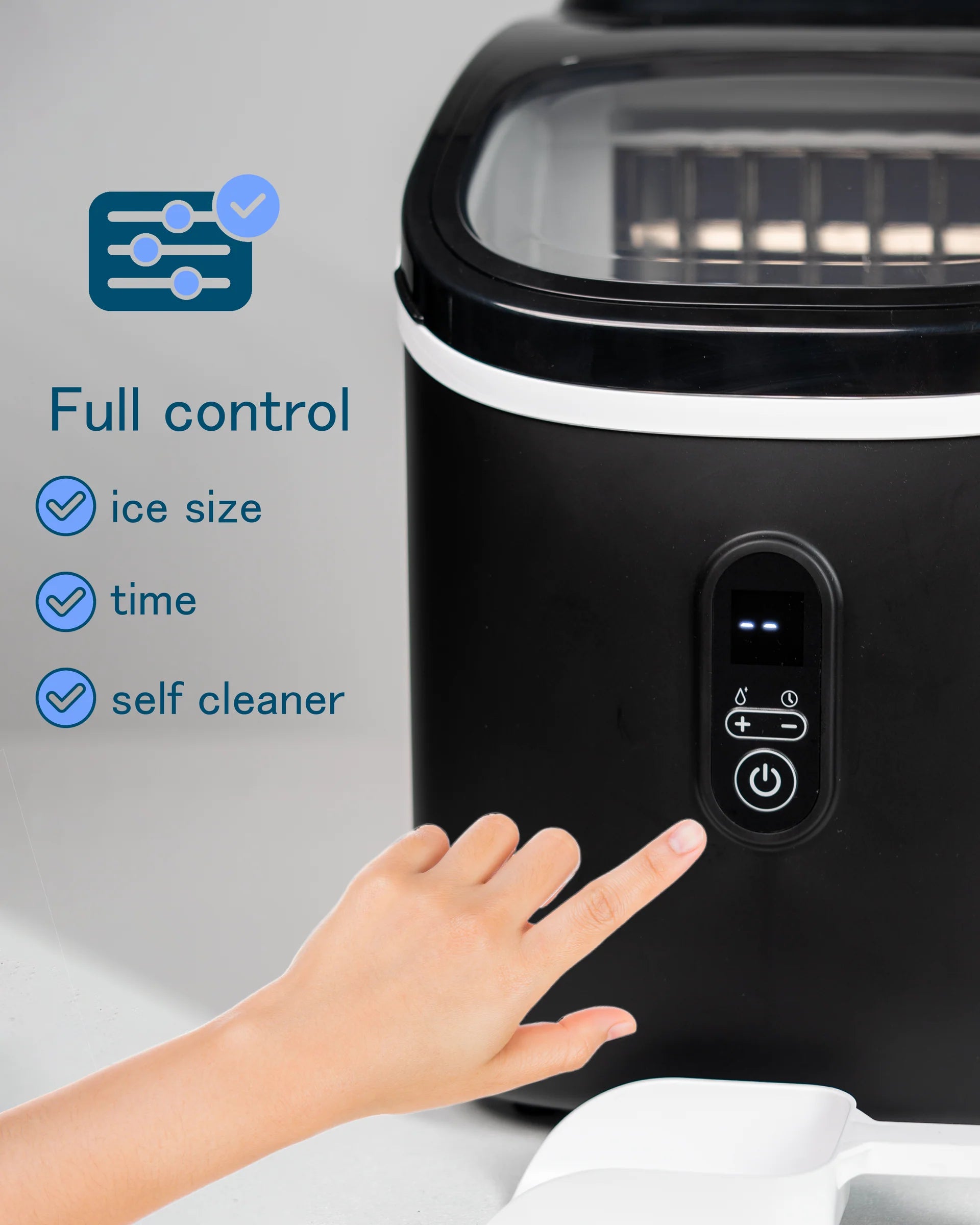 Crop Countertop Clear Ice Maker Machine