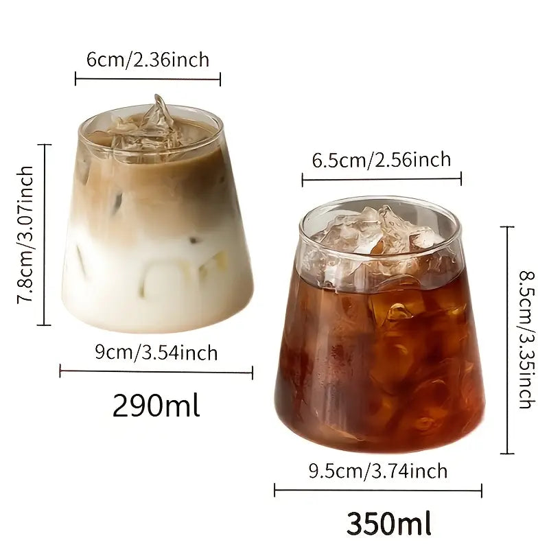 Crop 260-350ml Coffee Glass Cup