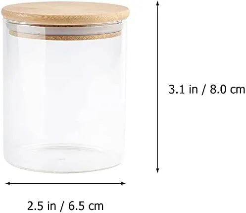 Crop coffee beans jar canister with airtight bamboo lid for specialty coffee storage and organization
