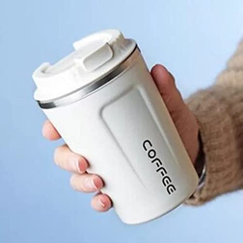 Crop 380ml Stainless Steel Coffee Mug  White
