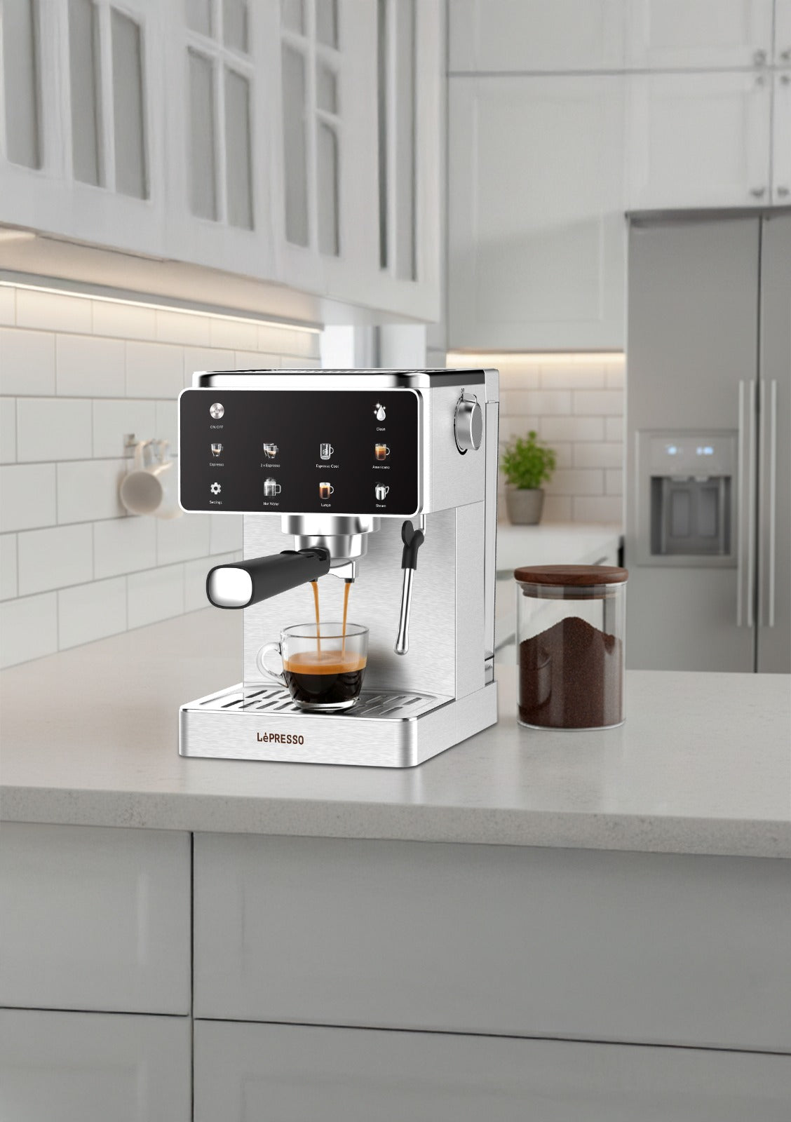 LePresso MACCHINA DI LUSSO Espresso Machine with Steam Wand