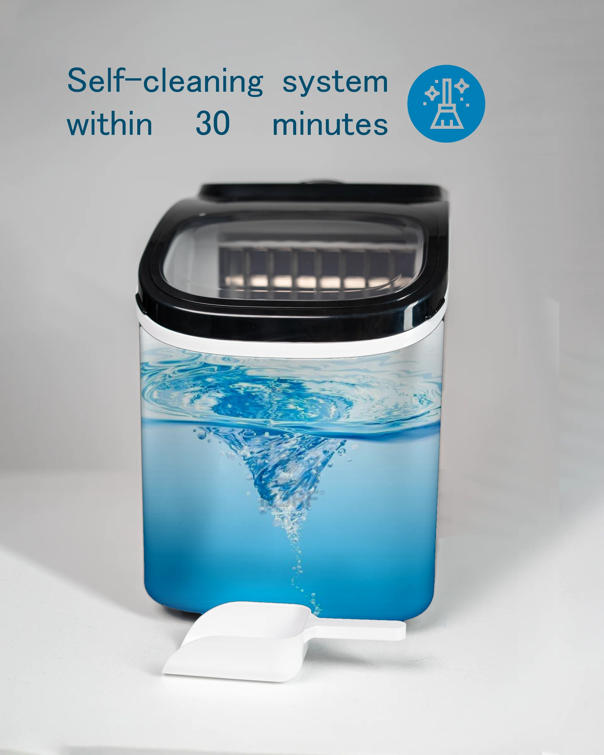 Crop Countertop Clear Ice Maker Machine