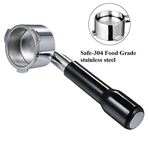 Crop 51mm Stainless Steel Bottomless Portafilter Black