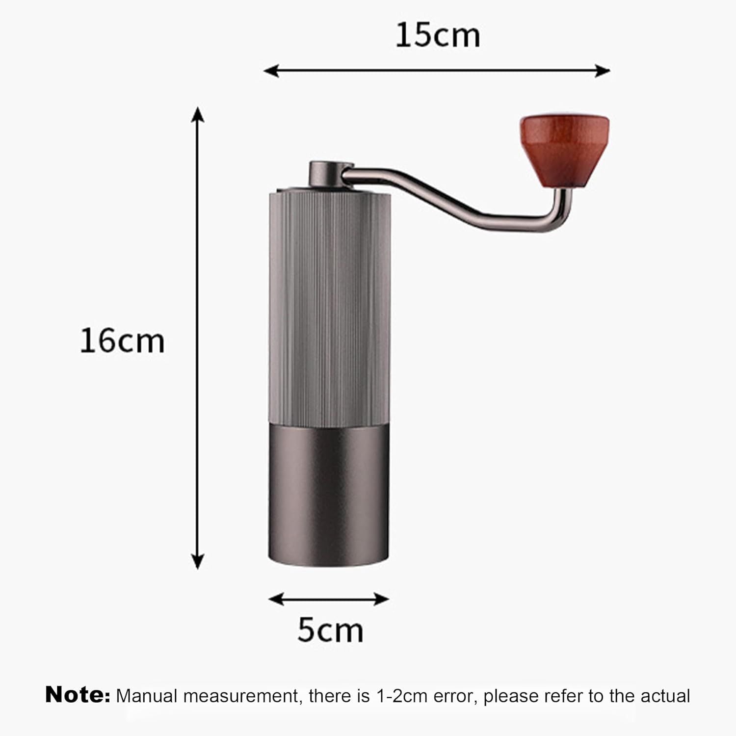 Crop High Quality stainless steel Manual Coffee Grinder (G1) - Gray
