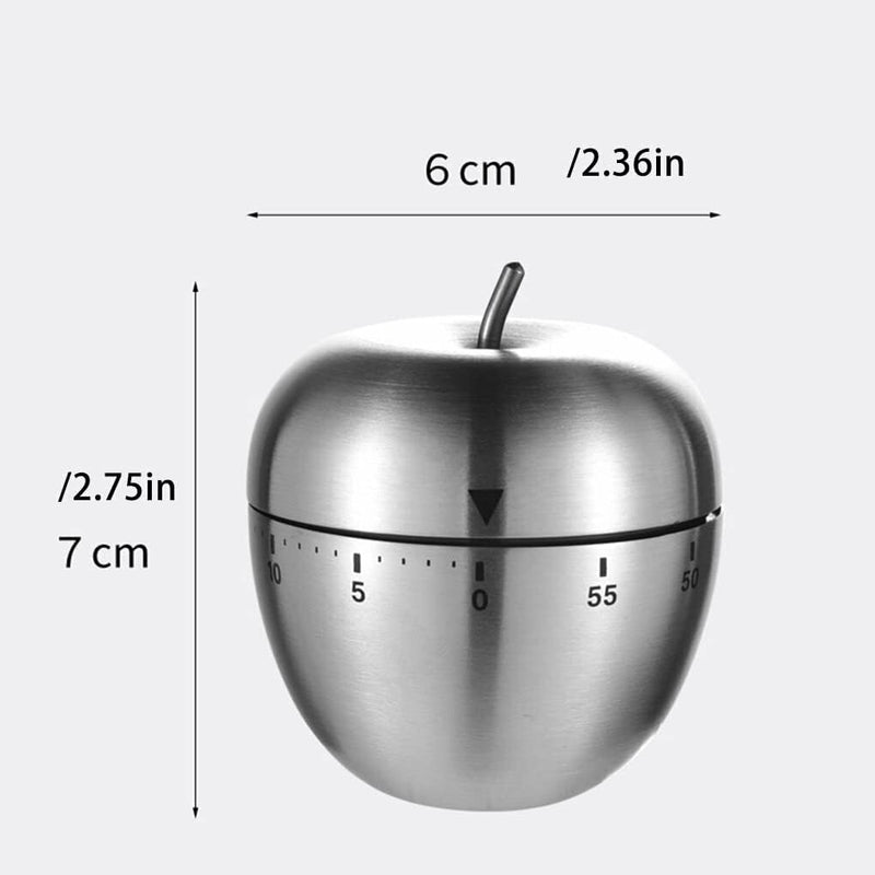 Crop Stainless Steel Mechanical Apple Timer