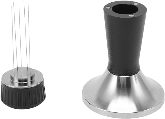 Crop 58mm Coffee Tamper  with Coffee Needle Distribution Tool