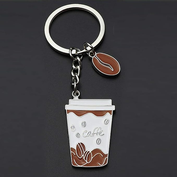 Crop Coffee Bean Cup Keychain