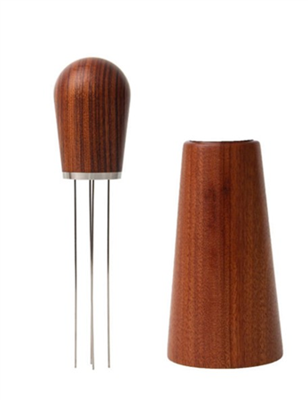 Crop Wood Handle Coffee Needle with Wood Stand