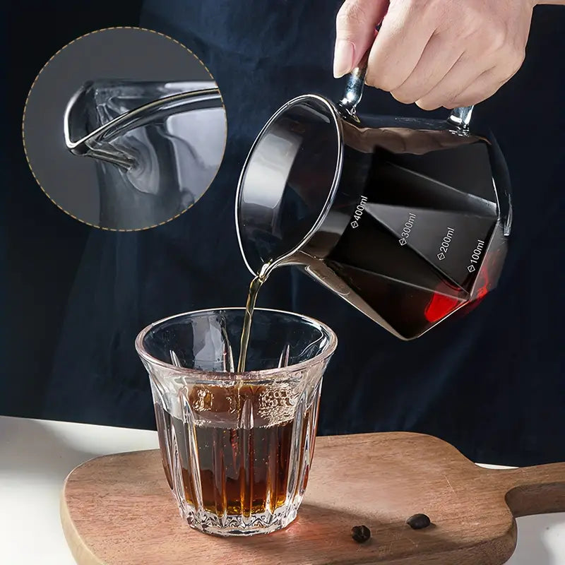 Crop 400ml/ 600ml Coffee Server Transparent Black 400ml/ 600ml