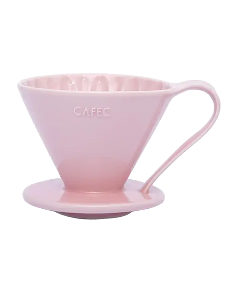 Cafec 02 Arita Ware Flower Dripper ceramic pour over coffee dripper with flower shaped cone design