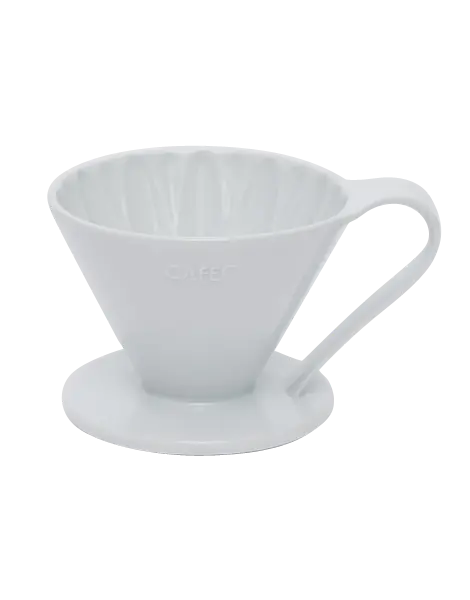 Cafec 02 Arita Ware Flower Dripper ceramic pour over coffee dripper with flower shaped cone design