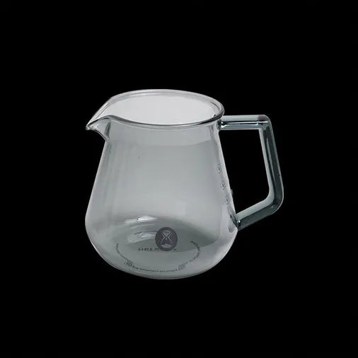 Timemore Coffee Server Transparent Black high borosilicate glass V shaped spout heat resistant handle 360ml 600ml