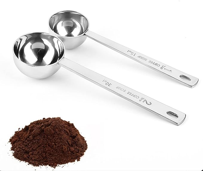 Crop Stainless Steel Coffee Spoons Silver-30ml