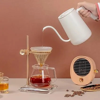 Timemore Muse Pour Over Stand Crystal Version crystal glass and brass with height adjustable ring and 360 degree rotation