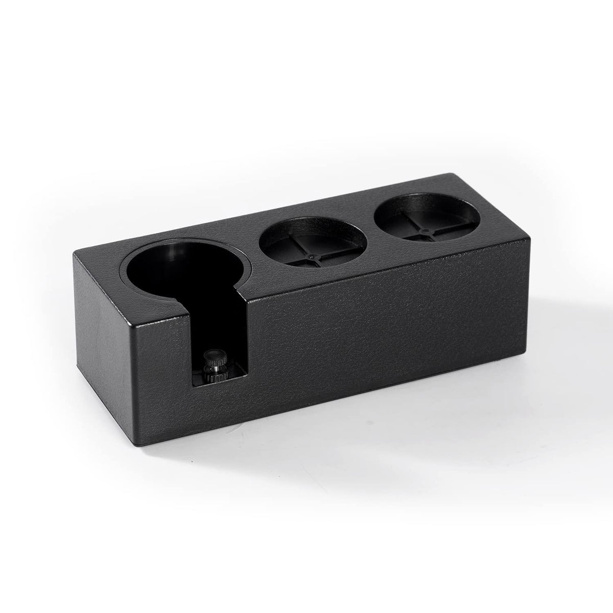 Crop Tamping Station Black – 51/54/58mm compatible, ABS plastic, barista tool