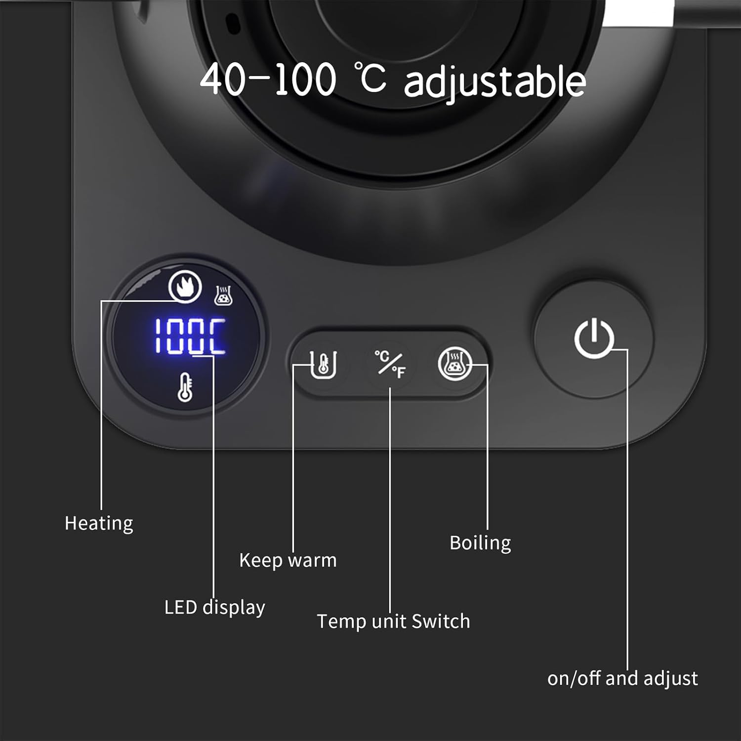Crop 900ml Electric Kettle