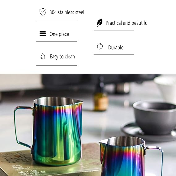 Crop Stainless Steel Coffee Milk Pitcher Multicolor 350ml