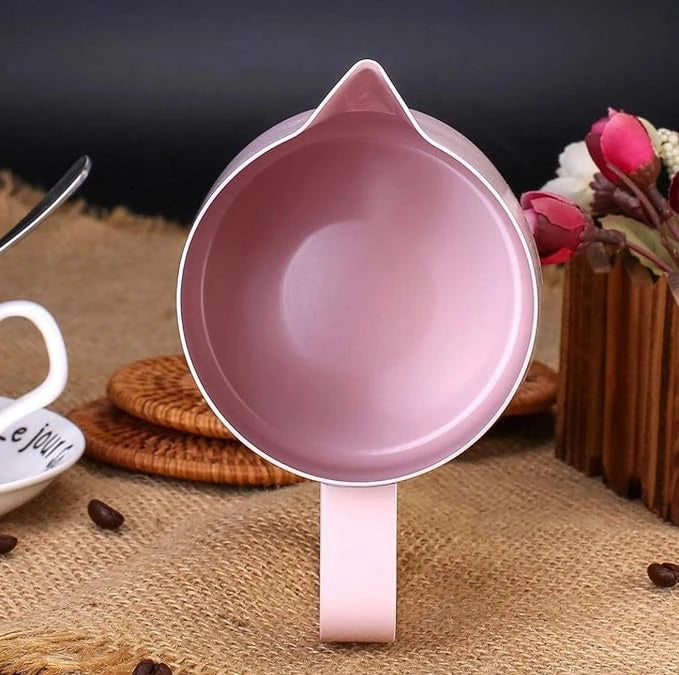 Barista Space Milk Pitchers / باريستا سبيس إبريق حليب Barista Space Teflon Pink 304 stainless steel milk pitcher jug in 350ml and 600ml for latte art and milk frothing