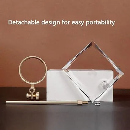Timemore Muse Pour Over Stand Crystal Version crystal glass and brass with height adjustable ring and 360 degree rotation